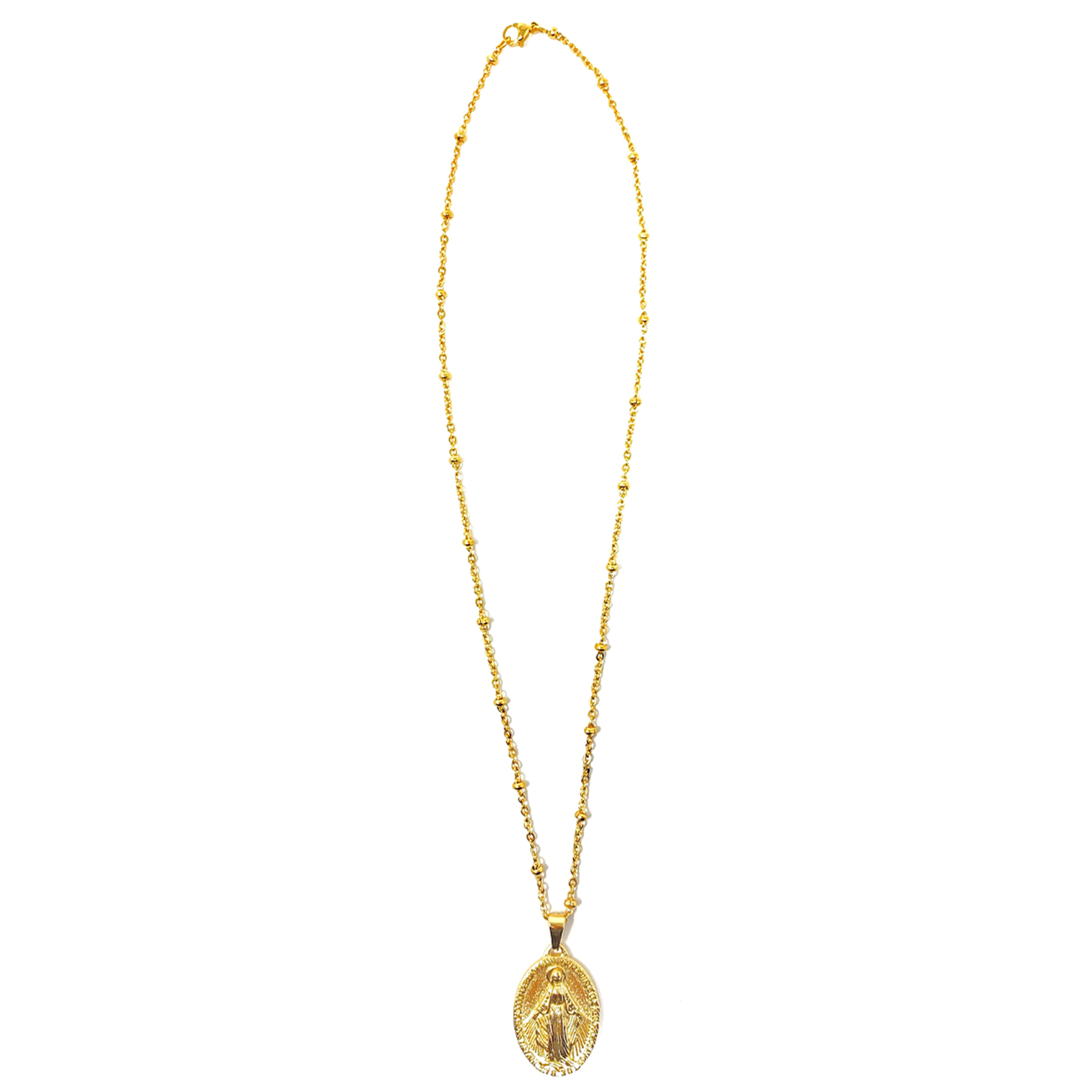 Collier Virgin Vie Saint Marin En Fil Doré - Pendentif Géométrique - Neuf Avec étiquettes